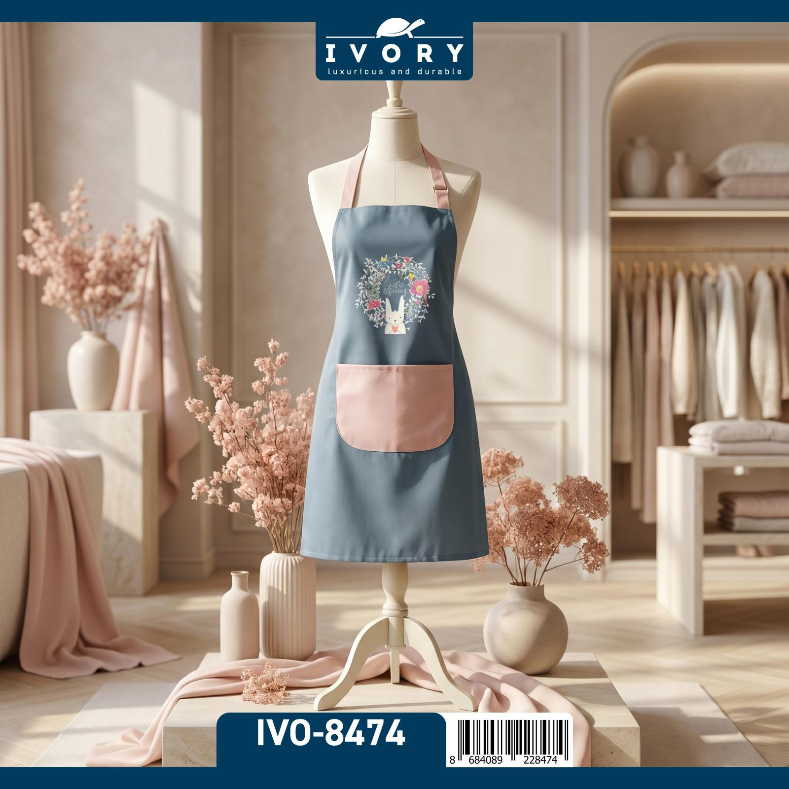 İVORY SU GEÇİRMEZ DESENLİ MUTFAK ÖNLÜĞÜ IVO-8474
